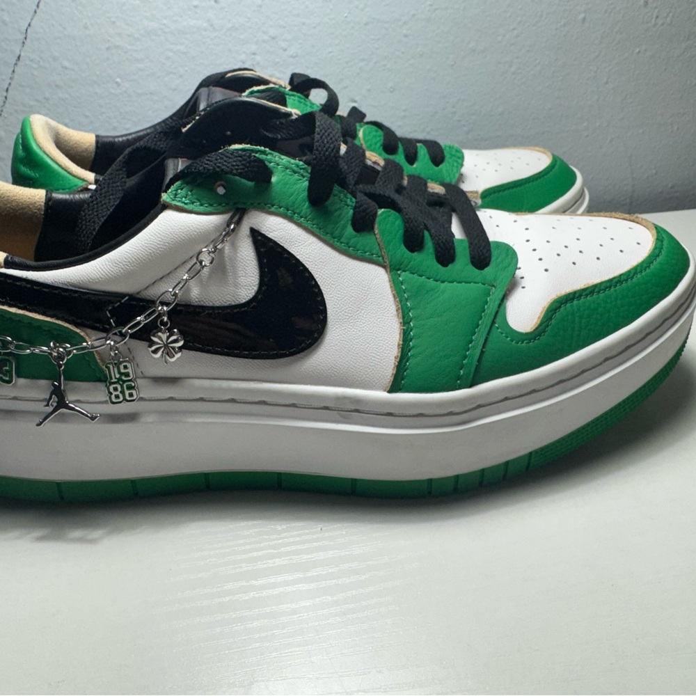 Nike Green and White Sneakers
